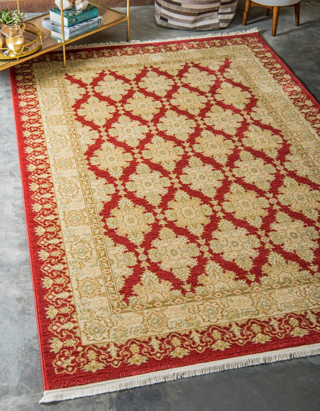 Red 10' 6 x 16' 5 Edinburgh Rectangle Area Rug 100% Polypropylene Easy Clean With Cotton Backing Traditional Classic Design Carpet for Living, Dining Room, Office for Sale at Rug Engine