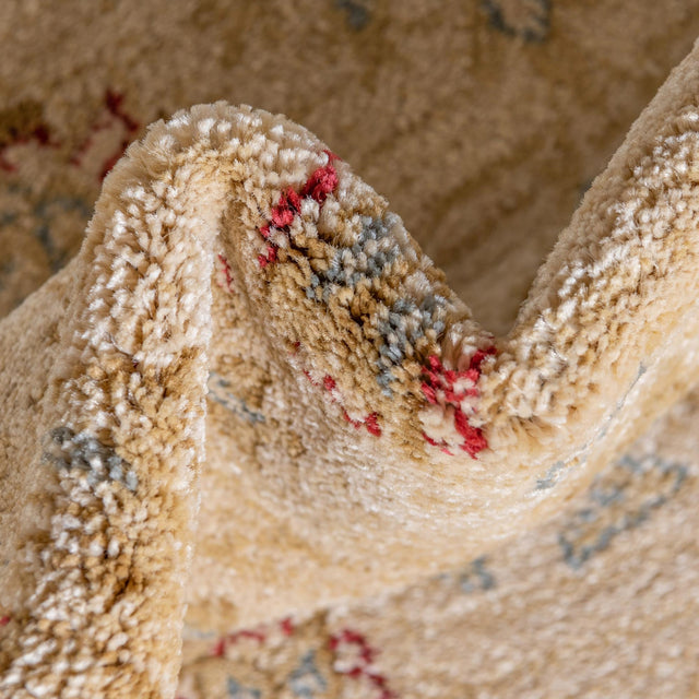 Champagne 6' 1 x 6' 1 Edinburgh Round Area Rug 100% Polypropylene Easy Clean With Cotton Backing Traditional Classic Design Carpet for Living, Dining Room, Office for Sale at Rug Engine