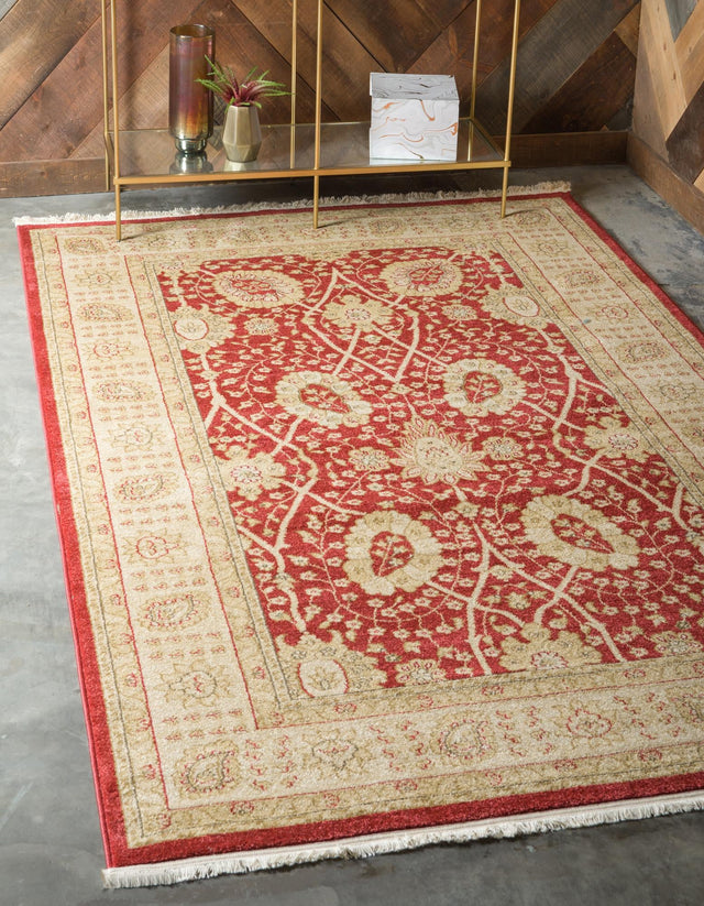 Red 3' 3 x 5' 3 Edinburgh Rectangle Area Rug 100% Polypropylene Easy Clean With Cotton Backing Traditional Classic Design Carpet for Living, Dining Room, Office for Sale at Rug Engine