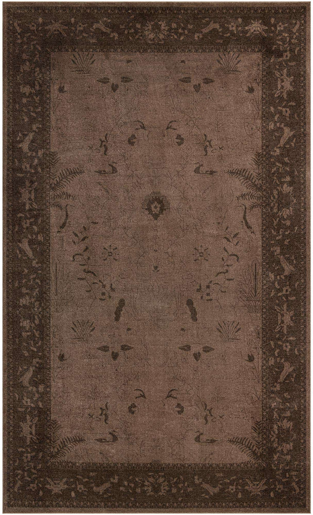 Brown 10' 6 x 16' 5 La Jolla Rectangle Area Rug 100% Polypropylene Traditional Pattern Easy Clean Carpet for Living, Dining, Bedroom, Office for Sale at Rug Engine