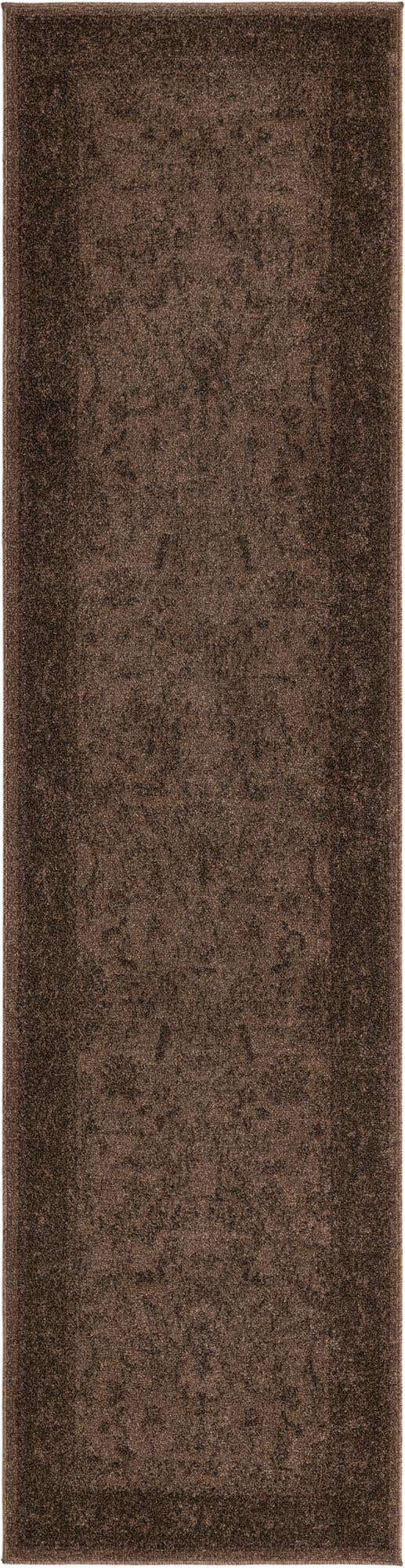 Brown 2' 7 x 10' La Jolla Runner Area Rug 100% Polypropylene Traditional Pattern Easy Clean Carpet for Living, Dining, Bedroom, Office for Sale at Rug Engine