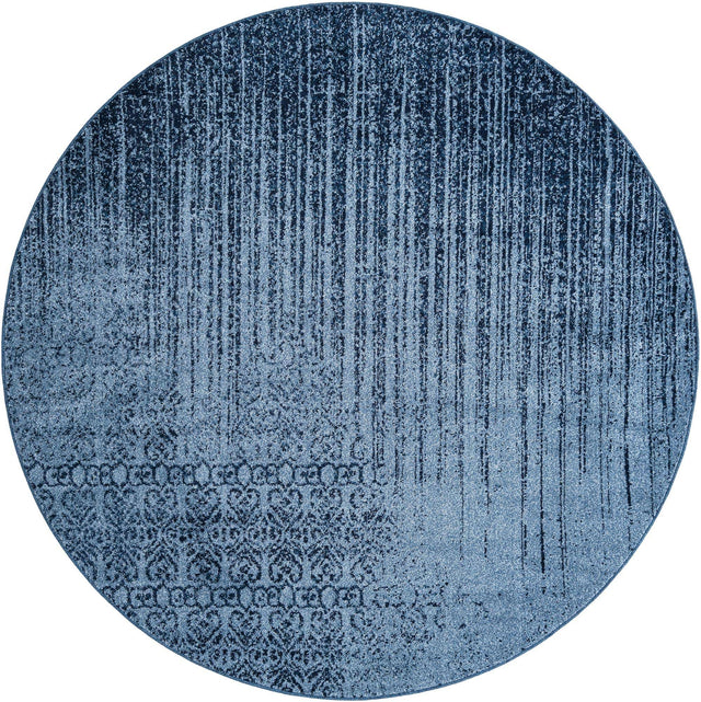 Blue 7' 10 x 7' 10 Del Mar Round Area Rug 100% Polypropylene Easy Clean Stain Resistant Vivid Modern Carpet Mat for Home Decor Interior Designing for Sale at Rug Engine
