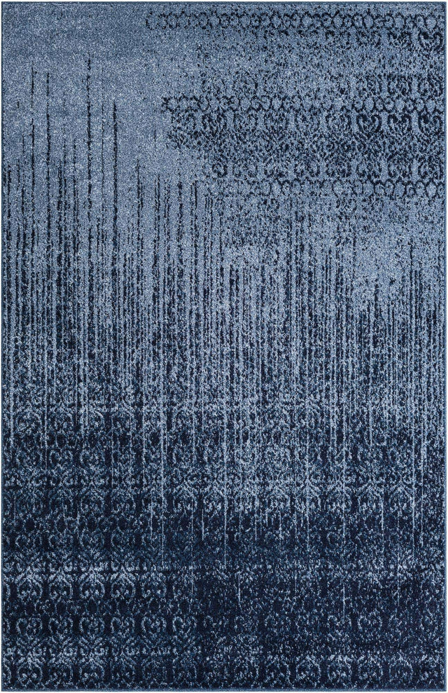 Blue 5' 3 x 8' Del Mar Rectangle Area Rug 100% Polypropylene Easy Clean Stain Resistant Vivid Modern Carpet Mat for Home Decor Interior Designing for Sale at Rug Engine