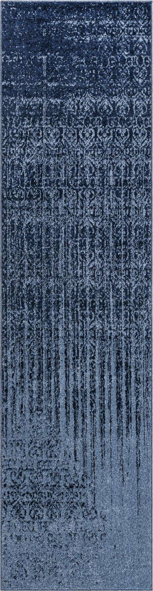 Blue 2' 7 x 10' Del Mar Runner Area Rug 100% Polypropylene Easy Clean Stain Resistant Vivid Modern Carpet Mat for Home Decor Interior Designing for Sale at Rug Engine