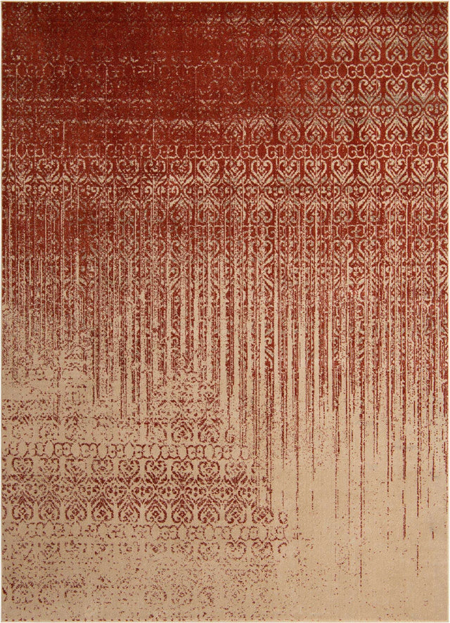 Red 9' x 12' Del Mar Rectangle Area Rug 100% Polypropylene Easy Clean Stain Resistant Vivid Modern Carpet Mat for Home Decor Interior Designing for Sale at Rug Engine