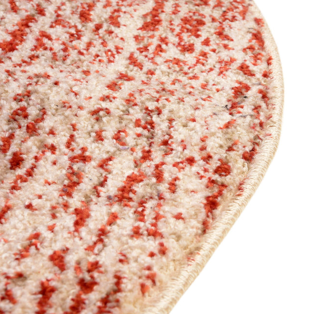 Red 6' 1 x 6' 1 Del Mar Round Area Rug 100% Polypropylene Easy Clean Stain Resistant Vivid Modern Carpet Mat for Home Decor Interior Designing for Sale at Rug Engine