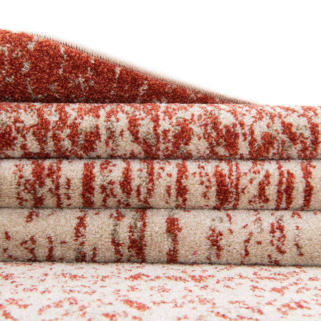 Red 4' 1 x 4' 1 Del Mar Round Area Rug 100% Polypropylene Easy Clean Stain Resistant Vivid Modern Carpet Mat for Home Decor Interior Designing for Sale at Rug Engine