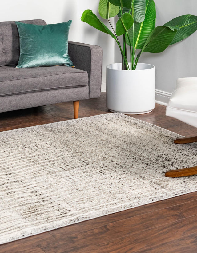 Gray 4' 1 x 6' 1 Del Mar Rectangle Area Rug 100% Polypropylene Easy Clean Stain Resistant Vivid Modern Carpet Mat for Home Decor Interior Designing for Sale at Rug Engine