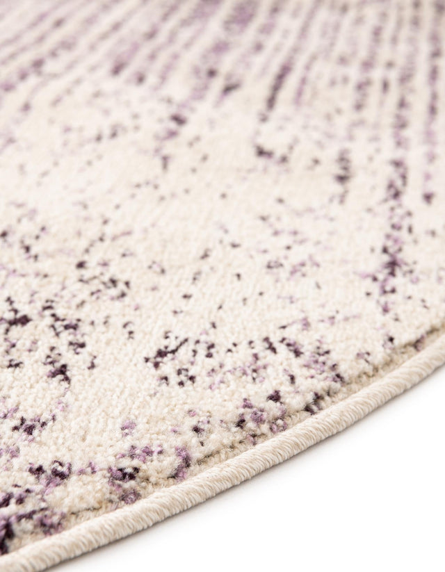 Purple 6' 1 x 6' 1 Del Mar Round Area Rug 100% Polypropylene Easy Clean Stain Resistant Vivid Modern Carpet Mat for Home Decor Interior Designing for Sale at Rug Engine