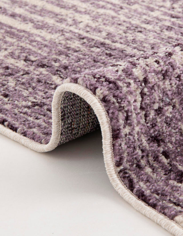 Purple 4' 1 x 4' 1 Del Mar Round Area Rug 100% Polypropylene Easy Clean Stain Resistant Vivid Modern Carpet Mat for Home Decor Interior Designing for Sale at Rug Engine