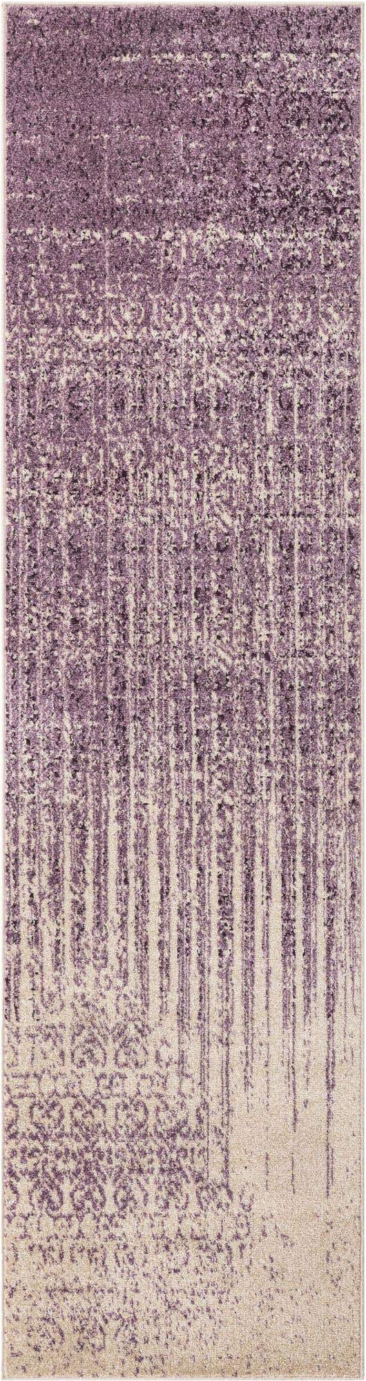 Purple 2' 7 x 10' Del Mar Runner Area Rug 100% Polypropylene Easy Clean Stain Resistant Vivid Modern Carpet Mat for Home Decor Interior Designing for Sale at Rug Engine