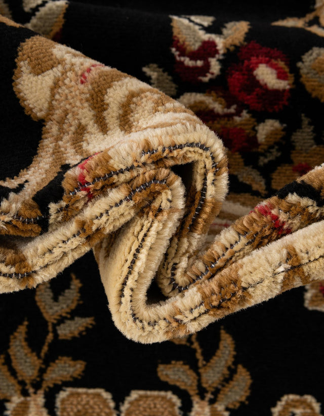 Black 7' 10 x 10' Versailles Rectangle Area Rug