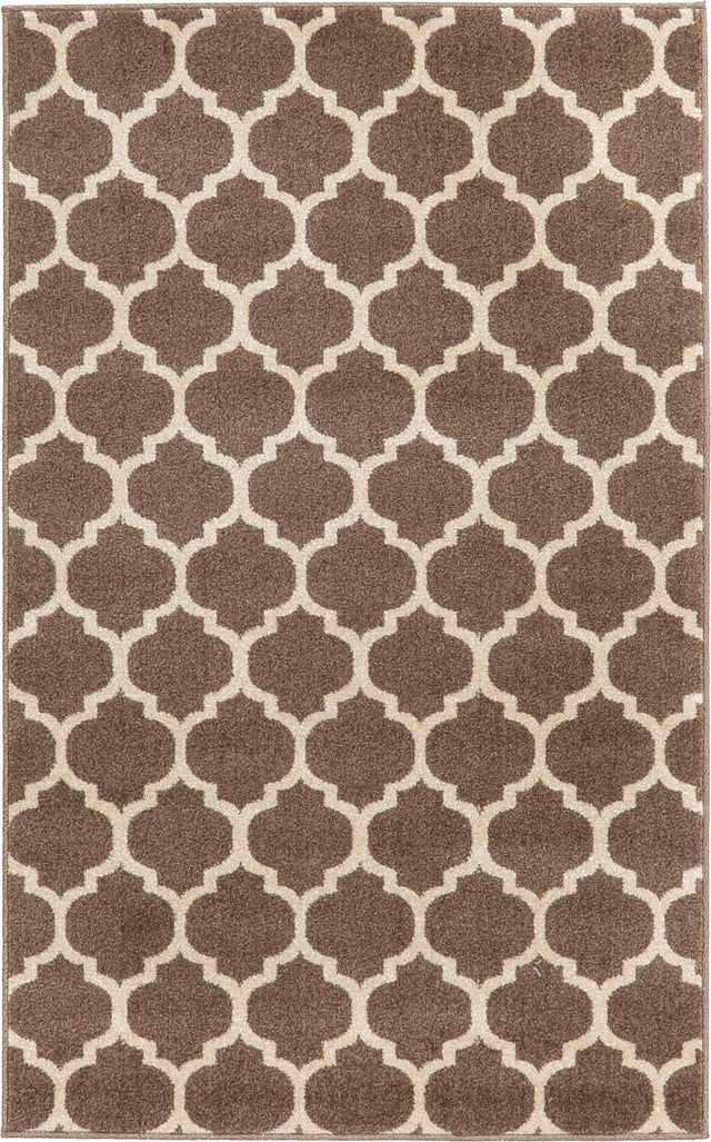 Brown 3' 1 x 5' 3 Trellis Rectangle Area Rug