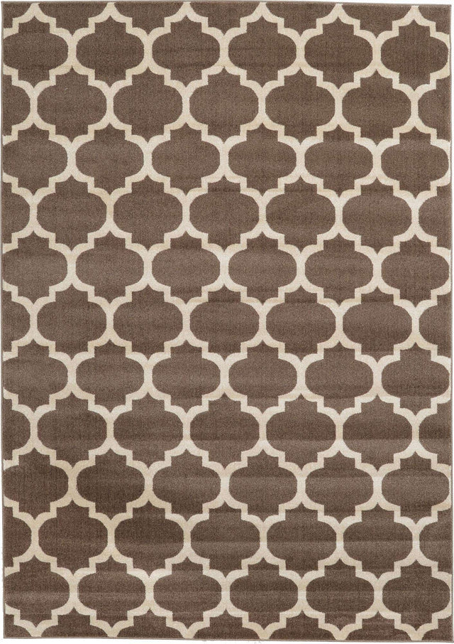 Brown 7' 1 x 10' Trellis Rectangle Area Rug