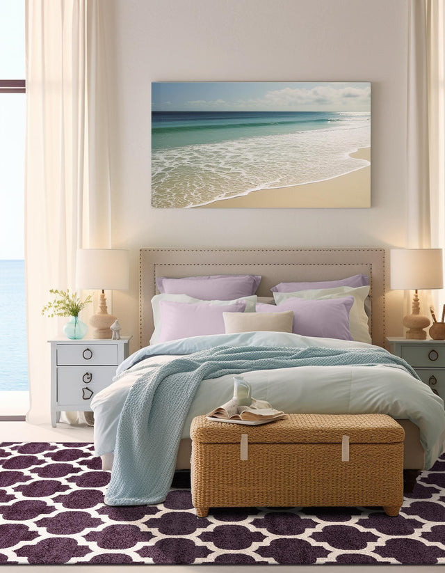 Purple 7' 1 x 10' Trellis Rectangle Area Rug