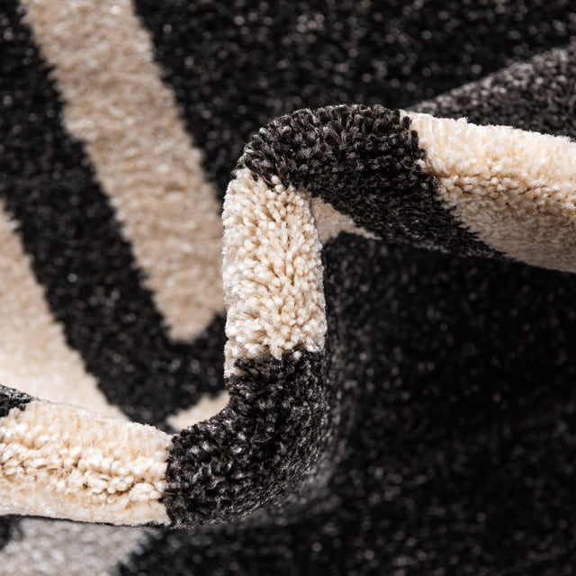 Black 9' x 12' Trellis Rectangle Area Rug