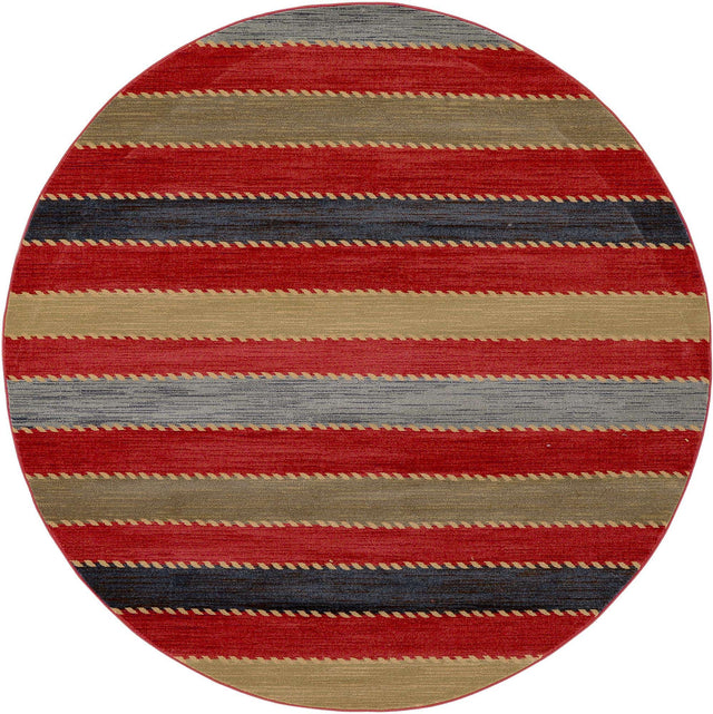 Multicolor 8' x 8' Fars Round Area Rug 100% Polypropylene Unique Traditional Carpet for Classical Living, Dining Room & Office Spaces for Sale at Rug Engine