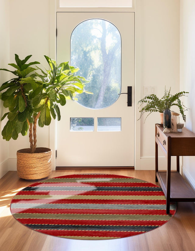 Multicolor 12' 2 x 12' 2 Fars Round Area Rug 100% Polypropylene Unique Traditional Carpet for Classical Living, Dining Room & Office Spaces for Sale at Rug Engine