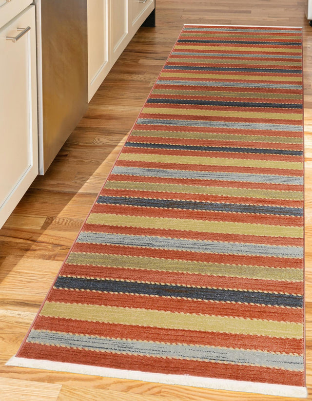 Multicolor 3' x 10' Fars Runner Area Rug 100% Polypropylene Unique Traditional Carpet for Classical Living, Dining Room & Office Spaces for Sale at Rug Engine