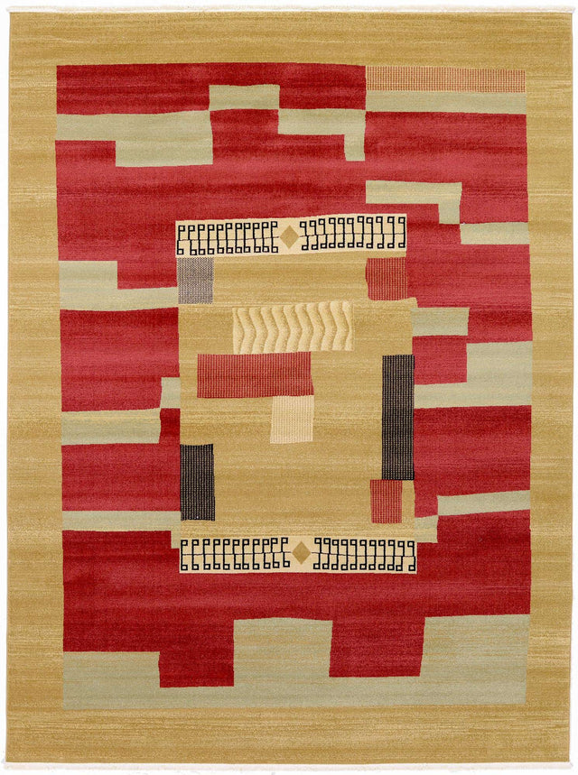 Rust Red 9' x 12' Fars Rectangle Area Rug 100% Polypropylene Unique Traditional Carpet for Classical Living, Dining Room & Office Spaces for Sale at Rug Engine