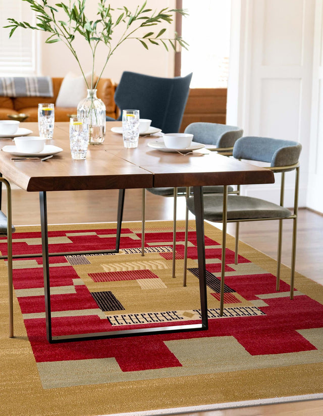 Rust Red 7' 1 x 10' Fars Rectangle Area Rug 100% Polypropylene Unique Traditional Carpet for Classical Living, Dining Room & Office Spaces for Sale at Rug Engine