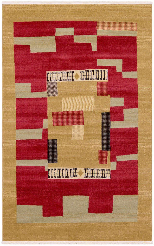 Rust Red 5' 1 x 8' Fars Rectangle Area Rug 100% Polypropylene Unique Traditional Carpet for Classical Living, Dining Room & Office Spaces for Sale at Rug Engine