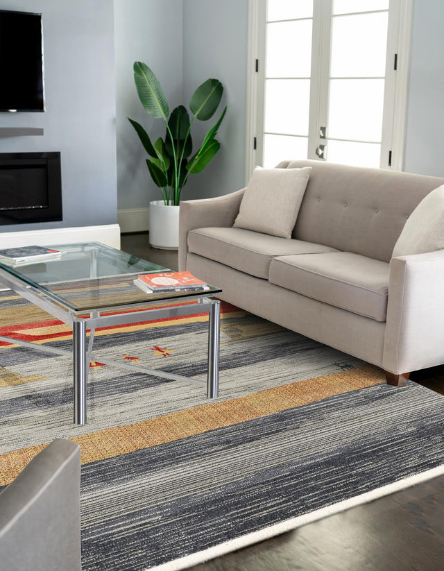 Blue 8' x 11' Fars Rectangle Area Rug 100% Polypropylene Unique Traditional Carpet for Classical Living, Dining Room & Office Spaces for Sale at Rug Engine