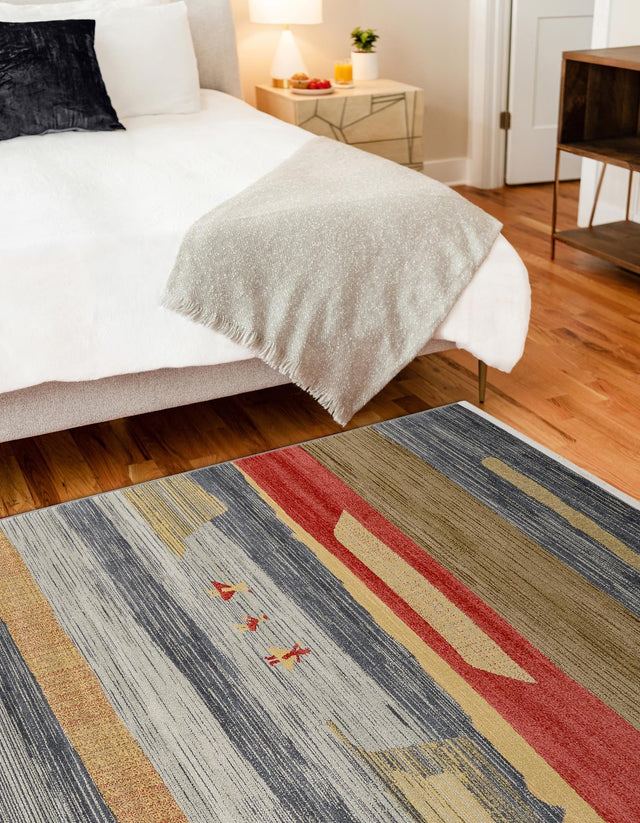 Blue 8' x 11' Fars Rectangle Area Rug 100% Polypropylene Unique Traditional Carpet for Classical Living, Dining Room & Office Spaces for Sale at Rug Engine
