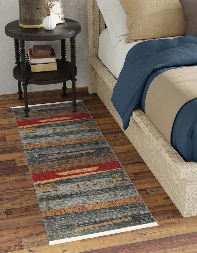 Blue 2' x 6' 1 Fars Runner Area Rug 100% Polypropylene Unique Traditional Carpet for Classical Living, Dining Room & Office Spaces for Sale at Rug Engine