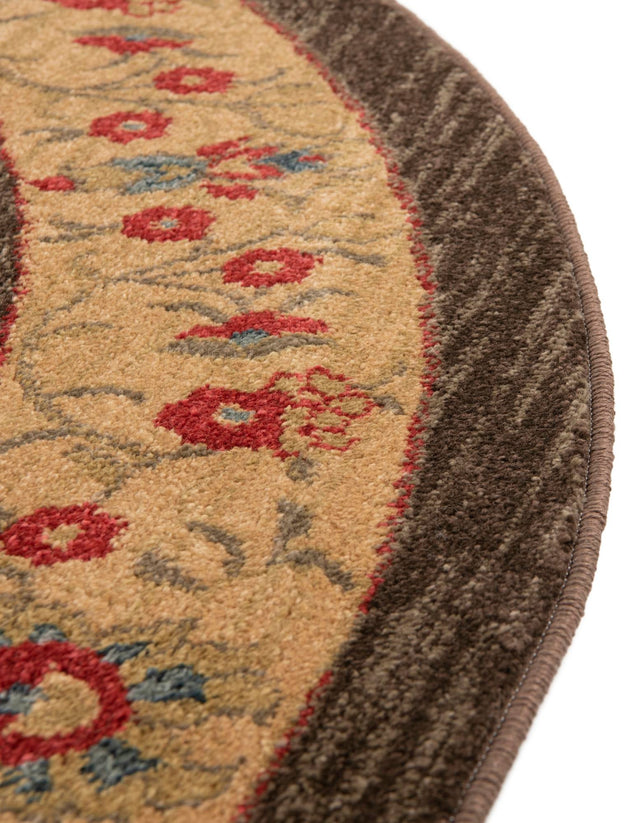 Multicolor 12' 2 x 12' 2 Edinburgh Round Area Rug 100% Polypropylene Easy Clean With Cotton Backing Traditional Classic Design Carpet for Living, Dining Room, Office for Sale at Rug Engine