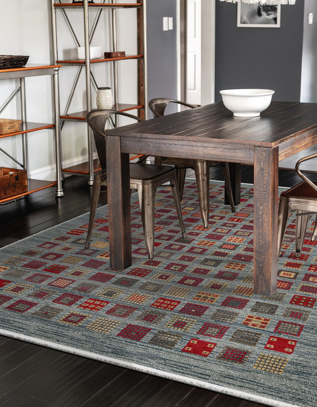 Blue 5' 1 x 8' Fars Rectangle Area Rug 100% Polypropylene Unique Traditional Carpet for Classical Living, Dining Room & Office Spaces for Sale at Rug Engine