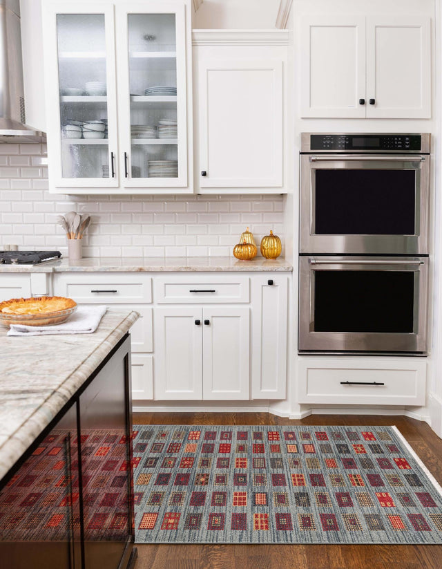 Blue 2' 7 x 10' Fars Runner Area Rug 100% Polypropylene Unique Traditional Carpet for Classical Living, Dining Room & Office Spaces for Sale at Rug Engine