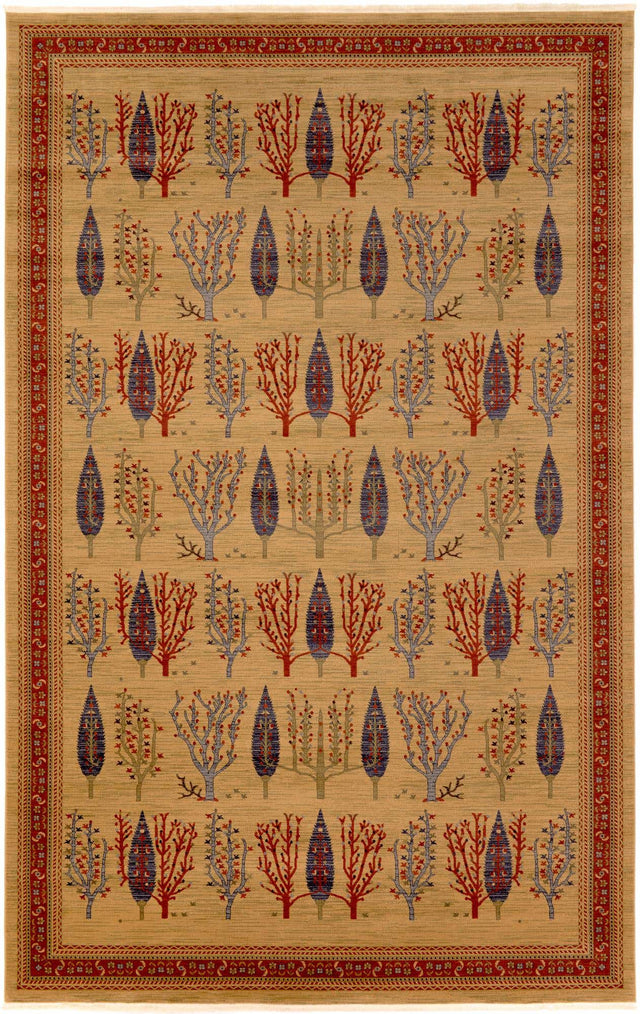 Tan 10' 6 x 16' 5 Fars Rectangle Area Rug 100% Polypropylene Unique Traditional Carpet for Classical Living, Dining Room & Office Spaces for Sale at Rug Engine