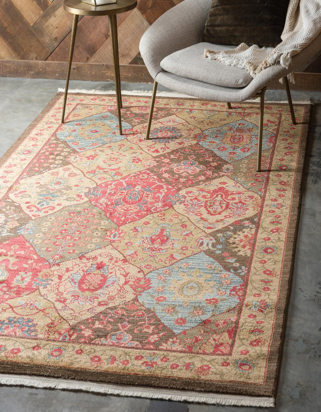 Multicolor 7' 1 x 10' Edinburgh Rectangle Area Rug 100% Polypropylene Easy Clean With Cotton Backing Traditional Classic Design Carpet for Living, Dining Room, Office for Sale at Rug Engine