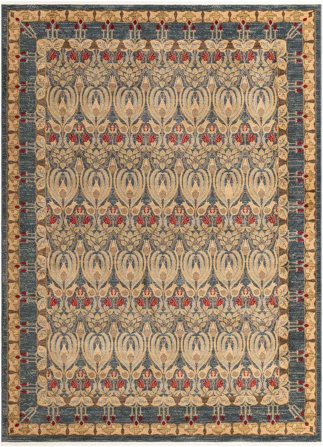 Navy Blue 9' x 12' Edinburgh Rectangle Area Rug 100% Polypropylene Easy Clean With Cotton Backing Traditional Classic Design Carpet for Living, Dining Room, Office for Sale at Rug Engine