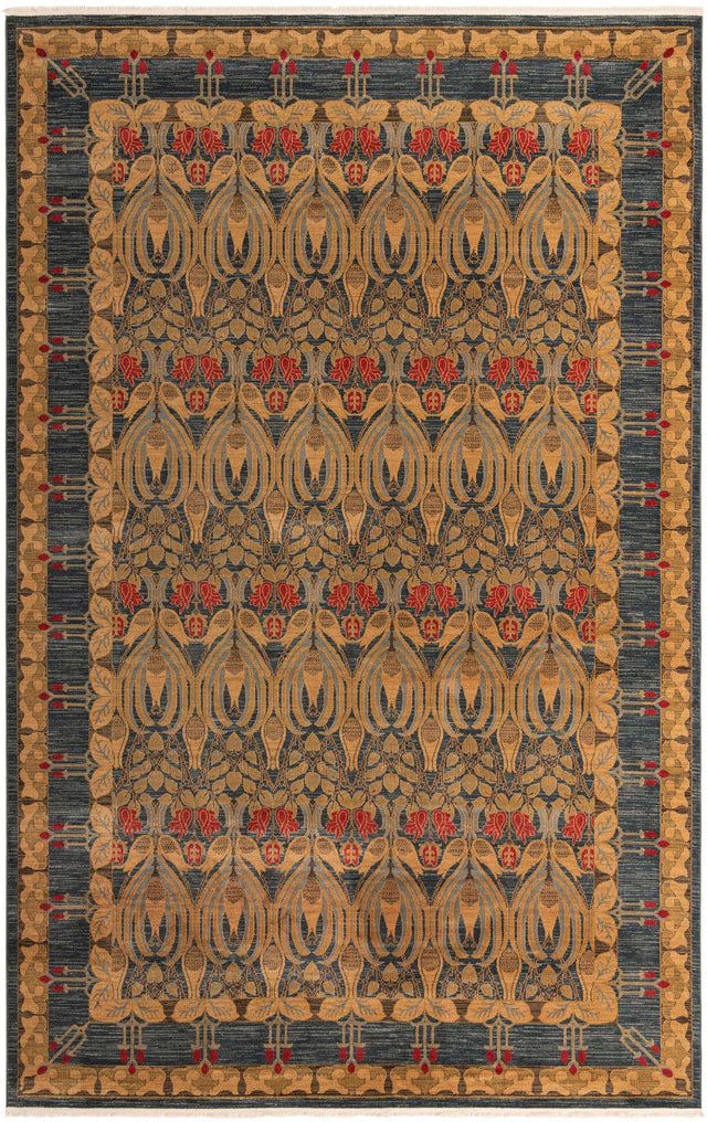 Navy Blue 10' 6 x 16' 5 Edinburgh Rectangle Area Rug 100% Polypropylene Easy Clean With Cotton Backing Traditional Classic Design Carpet for Living, Dining Room, Office for Sale at Rug Engine