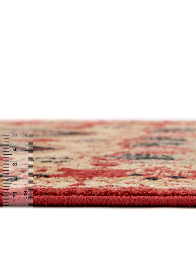 Rust Red 8' x 8' Edinburgh Round Area Rug 100% Polypropylene Easy Clean With Cotton Backing Traditional Classic Design Carpet for Living, Dining Room, Office for Sale at Rug Engine