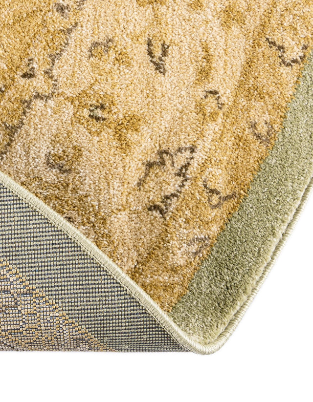 Light Green 6' 1 x 6' 1 Edinburgh Round Area Rug 100% Polypropylene Easy Clean With Cotton Backing Traditional Classic Design Carpet for Living, Dining Room, Office for Sale at Rug Engine