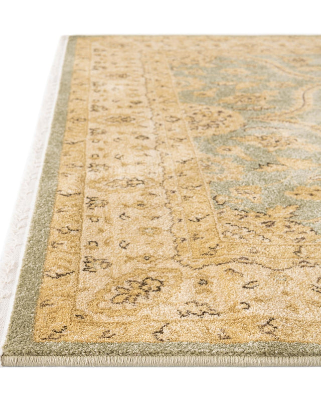 Light Green 7' 1 x 10' Edinburgh Rectangle Area Rug 100% Polypropylene Easy Clean With Cotton Backing Traditional Classic Design Carpet for Living, Dining Room, Office for Sale at Rug Engine