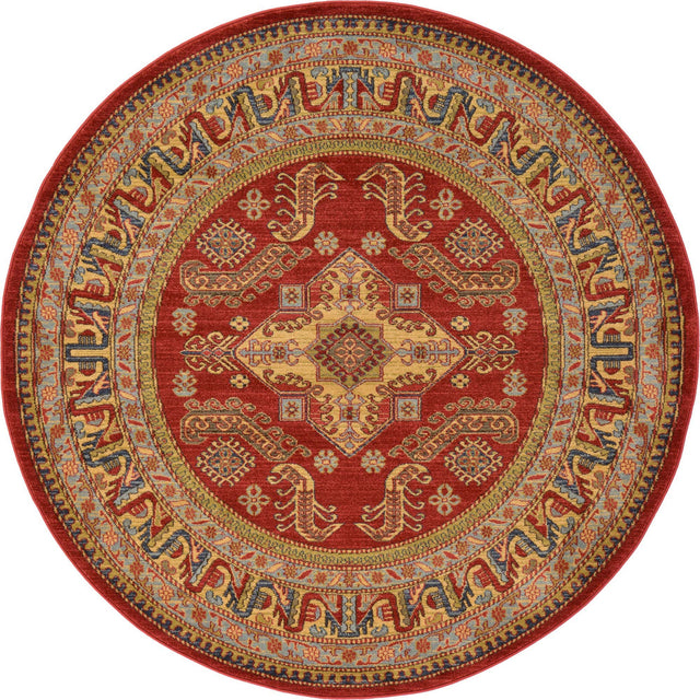 Red 6' 1 x 6' 1 Sahand Round Area Rug