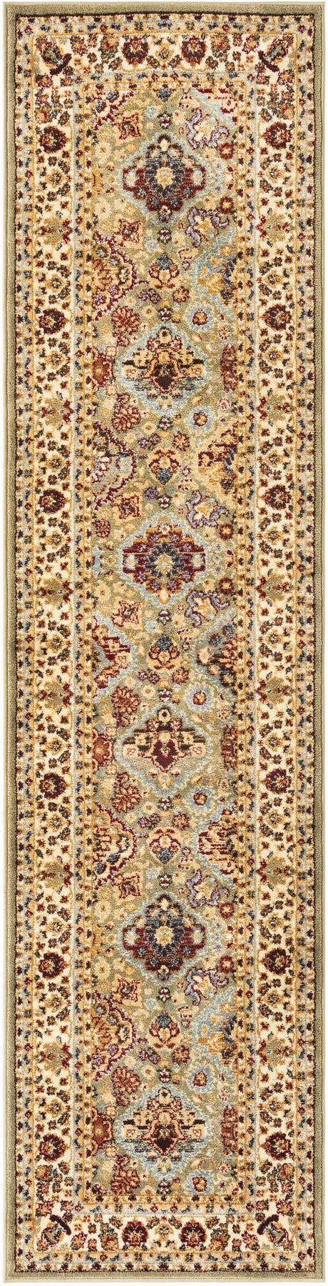 Light Green 2' 7 x 10' Voyage Runner Area Rug