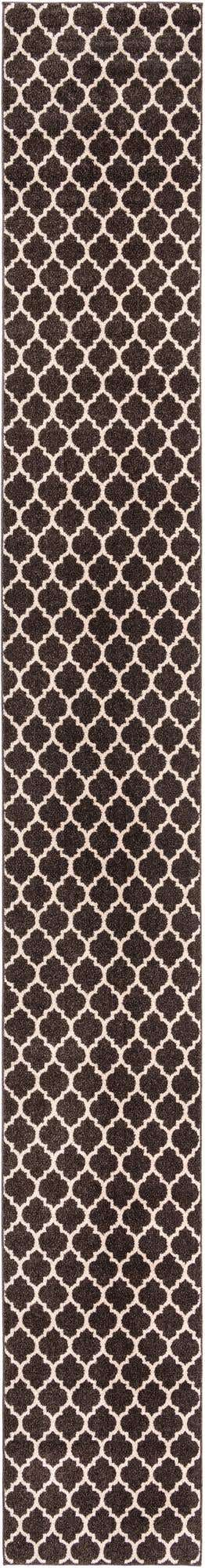 Chocolate Brown 2' 7 x 19' 8 Trellis Runner Area Rug