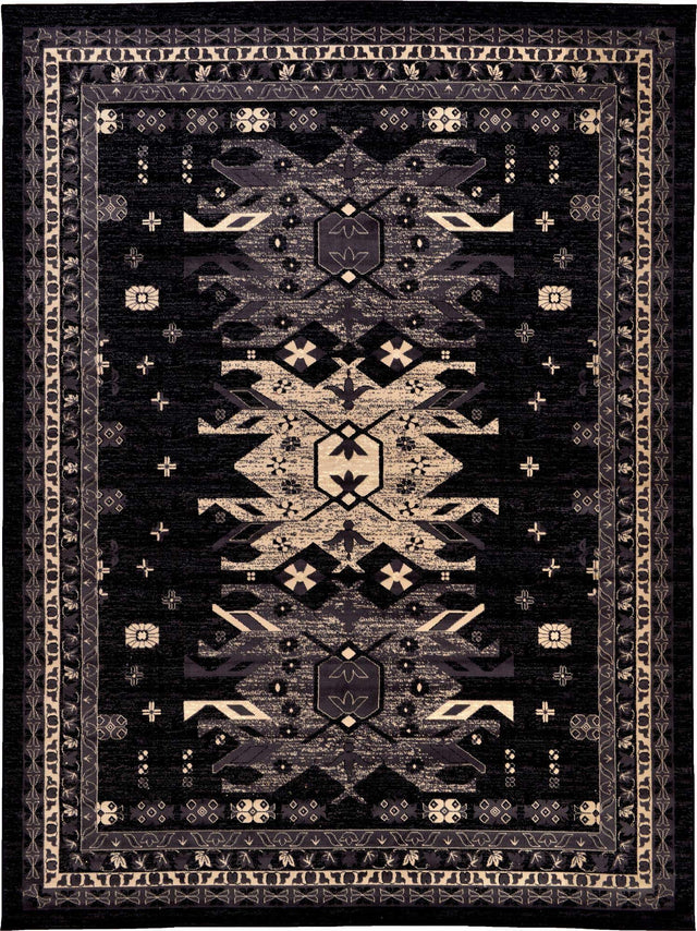 Black 10' x 13' 1 Taftan Rectangle Area Rug