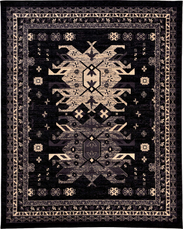 Black 7' 10 x 10' Taftan Rectangle Area Rug