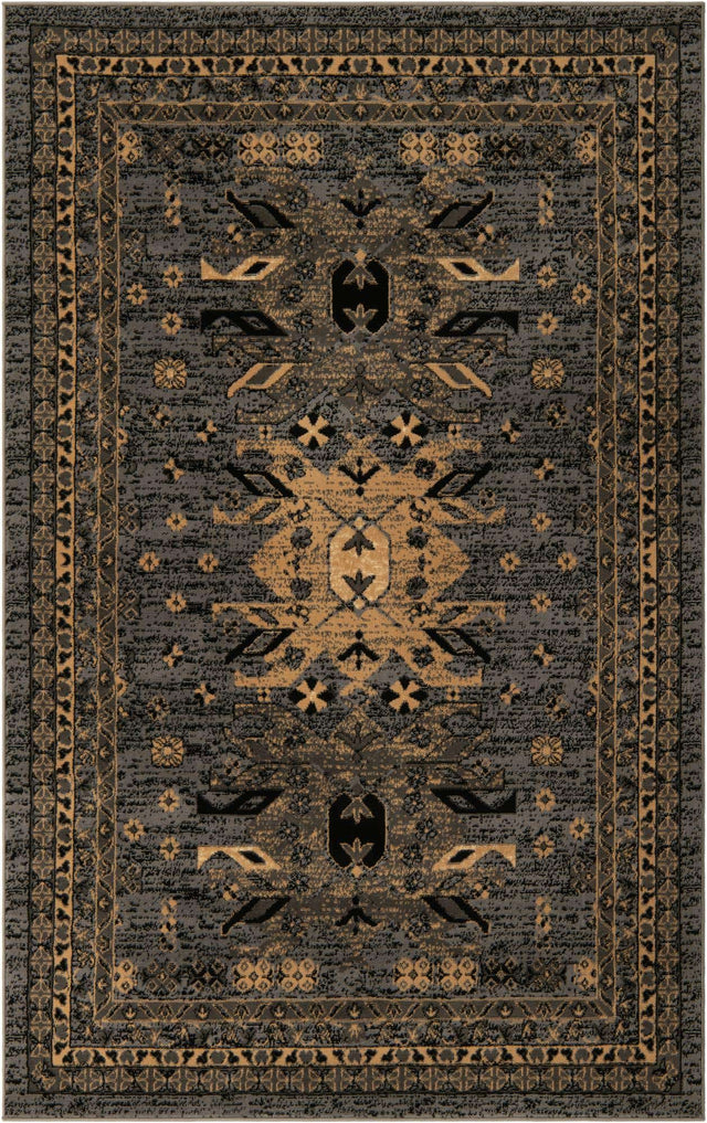 Gray 5' 3 x 8' Taftan Rectangle Area Rug