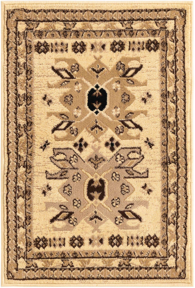 Ivory 2' x 3' 1 Taftan Rectangle Area Rug