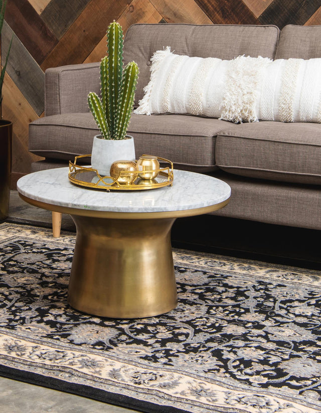 Black 9' x 12' Sialk Hill Rectangle Area Rug