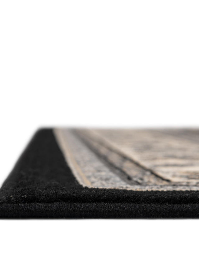 Black 7' 10 x 10' Sialk Hill Rectangle Area Rug 100% Polypropylene Durable Easy Clean Classic Traditional Design Carpet for Interior Design for Sale at Rug Engine