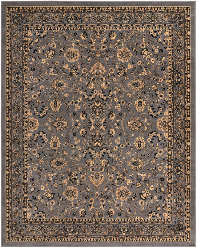 Gray 7' 10 x 10' Sialk Hill Rectangle Area Rug 100% Polypropylene Durable Easy Clean Classic Traditional Design Carpet for Interior Design for Sale at Rug Engine