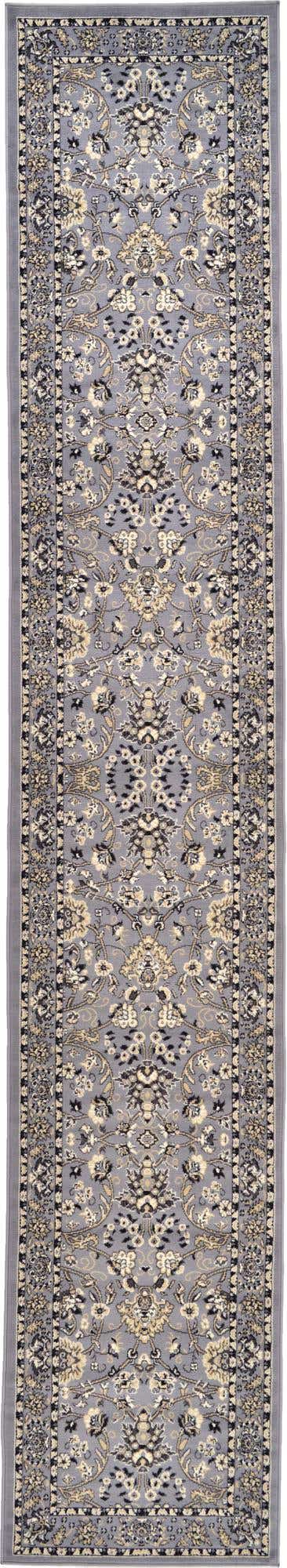 Gray 3' 1 x 16' 5 Sialk Hill Runner Area Rug 100% Polypropylene Durable Easy Clean Classic Traditional Design Carpet for Interior Design for Sale at Rug Engine